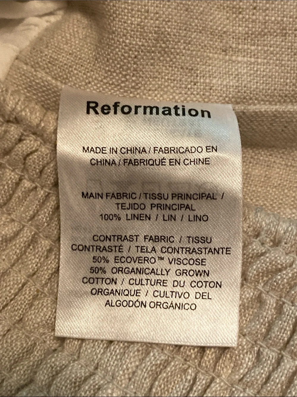 Reformation Alayna Linen Corset Top